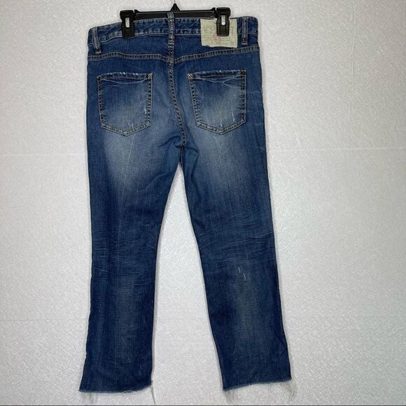 𝅺dsquared2 Raw Hem Distressed Crop Jeans 42 - Picture 3 of 6